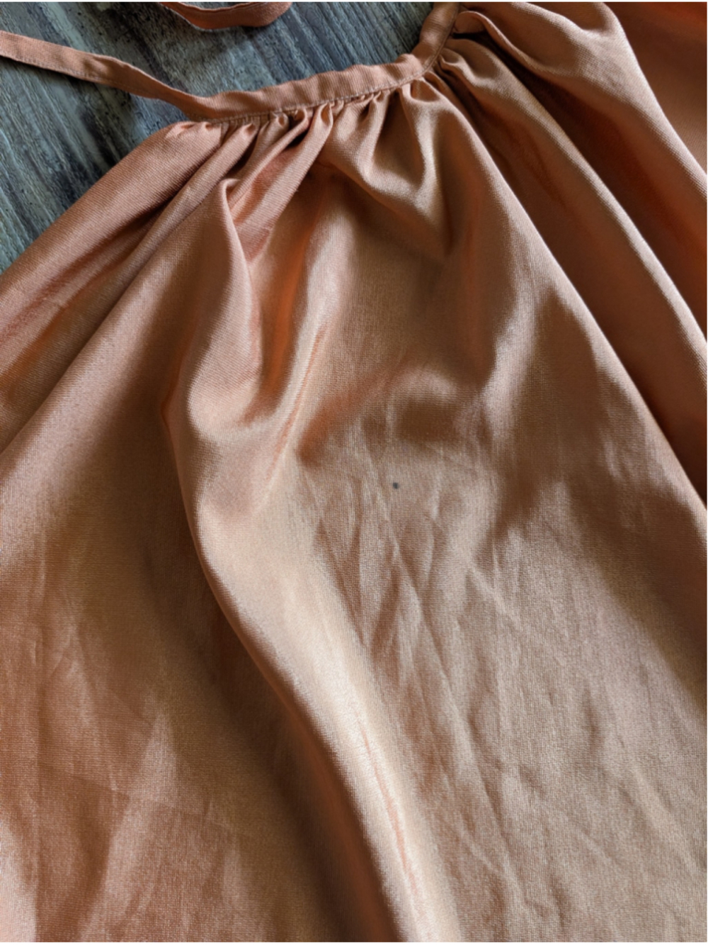 Women's Tea length Orange Circle Rehearsal / Costume Skirt with Adjustable Ties - Picture 7 of 14